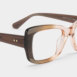 Leona Rectangle Brown Glasses5