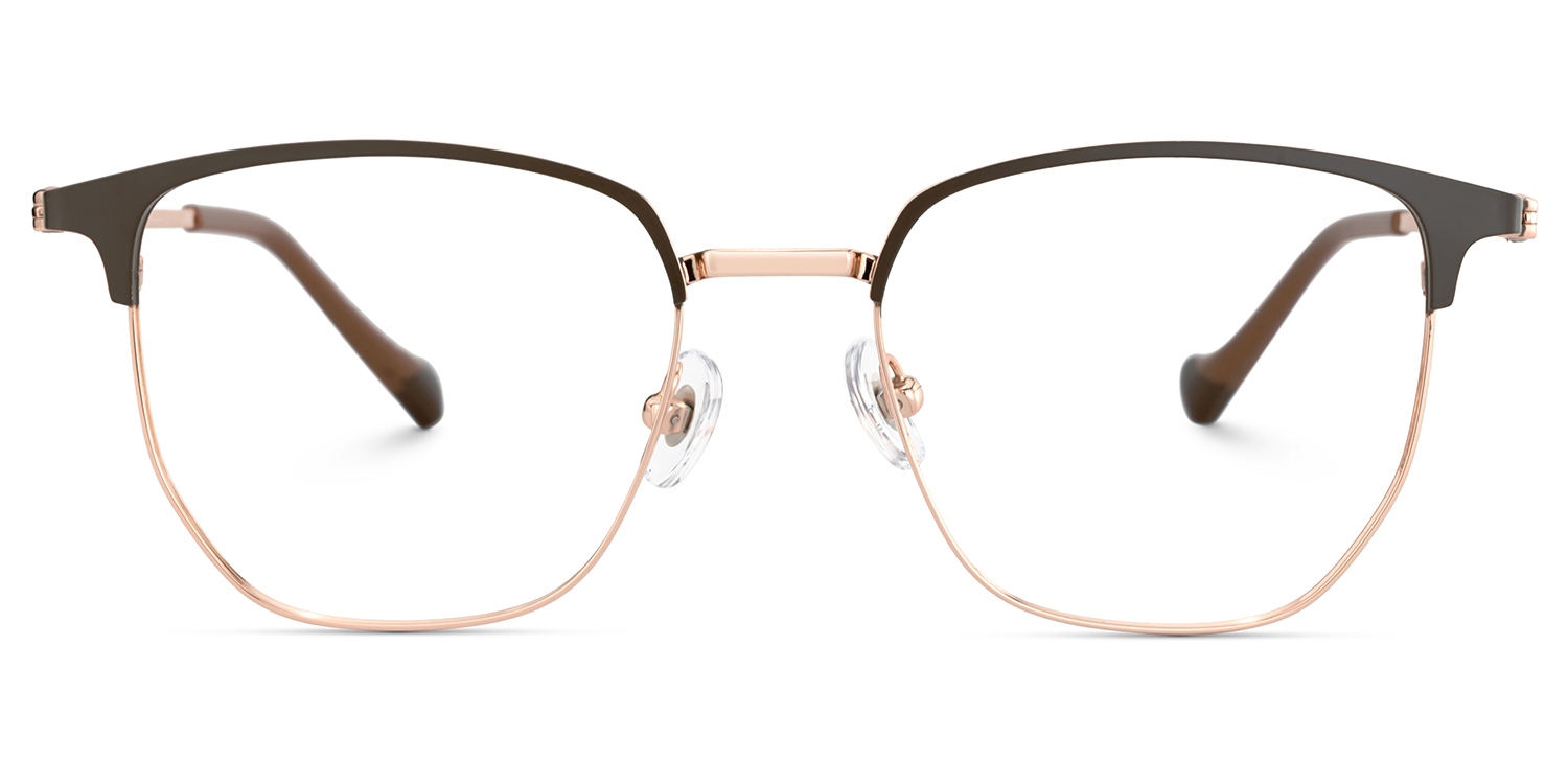 Bethelmy Browline Gray Glasses1