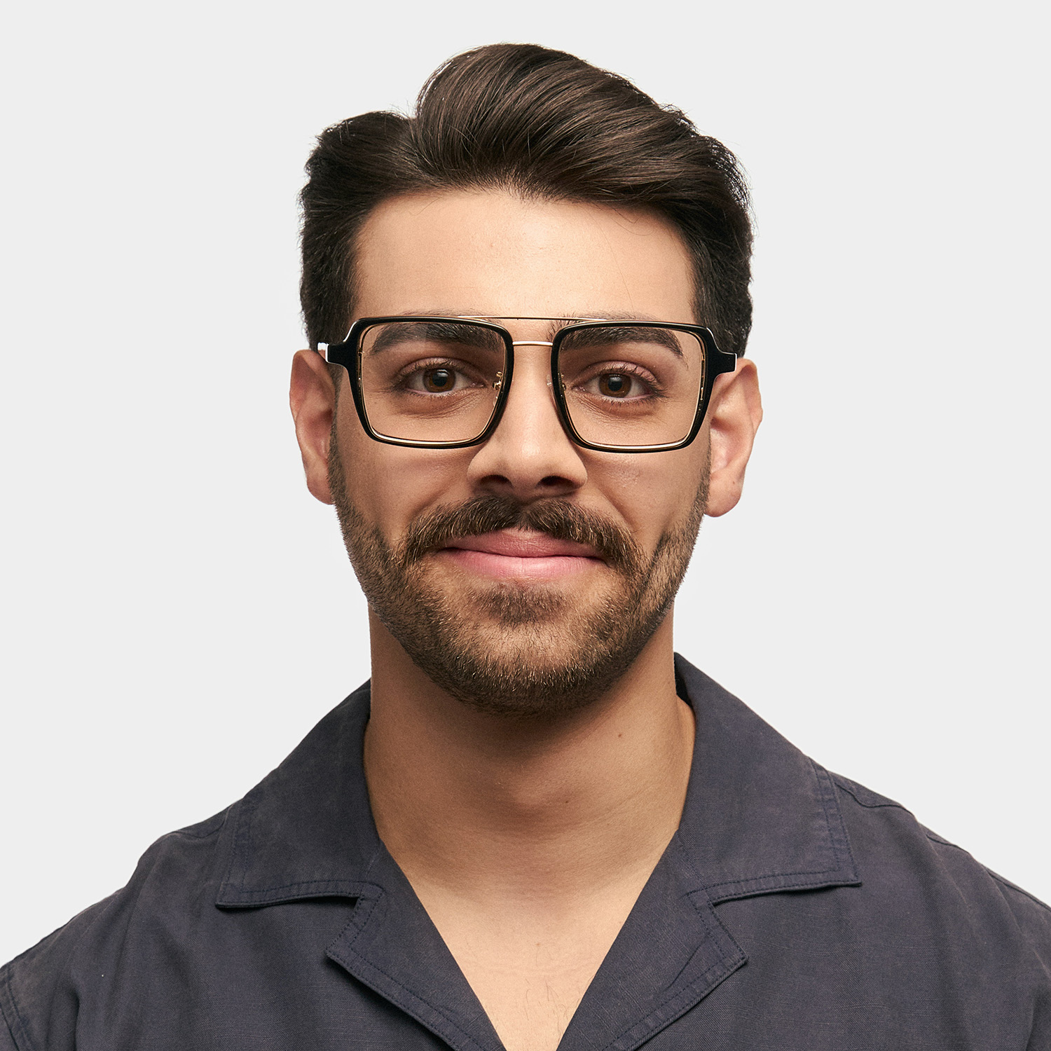 Nellie Aviator Black-Gold Glasses0