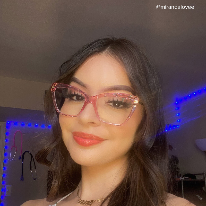 Juliet Pink Cat-eye Frame Glasses for Women | ZEELOOL Canada11