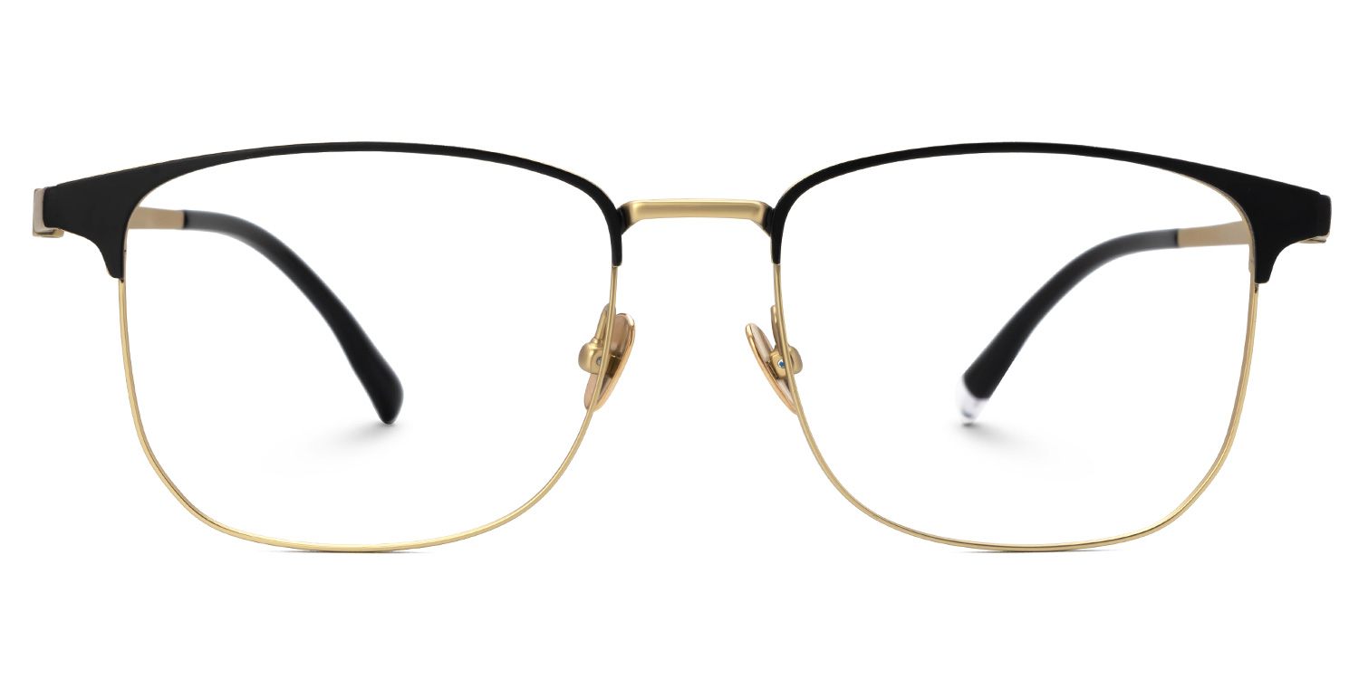 Rondon Titanium Rectangle Gold Frame Glasses | ZEELOOL Canada0