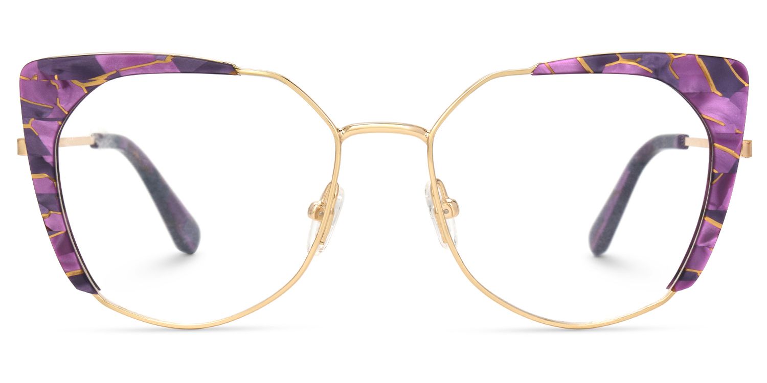 Ketty Prescription Purple Cat Eye Glasses Frames | ZEELOOL Canada0