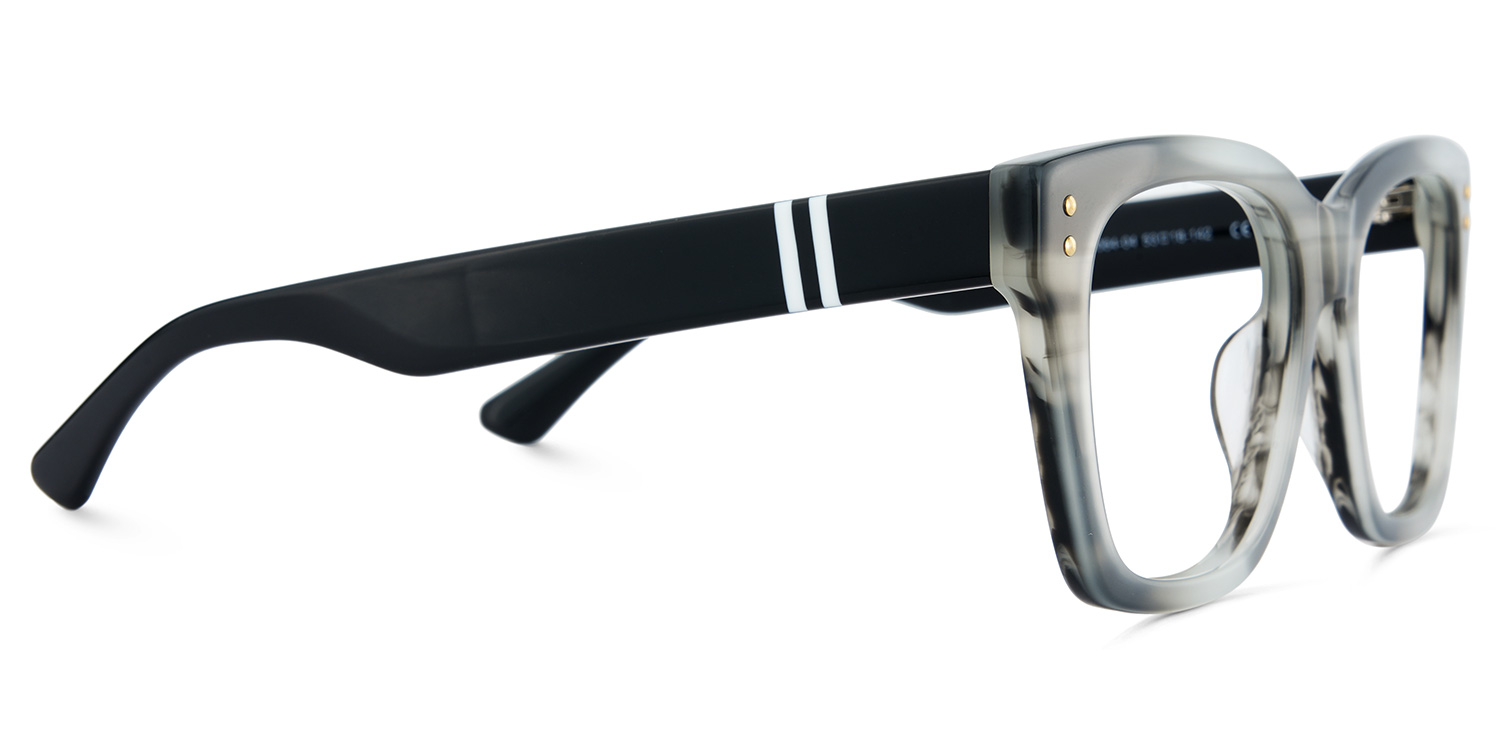 Gaydeh Grey Frame Glasses With Rectangle Shape | ZEELOOL Canada2