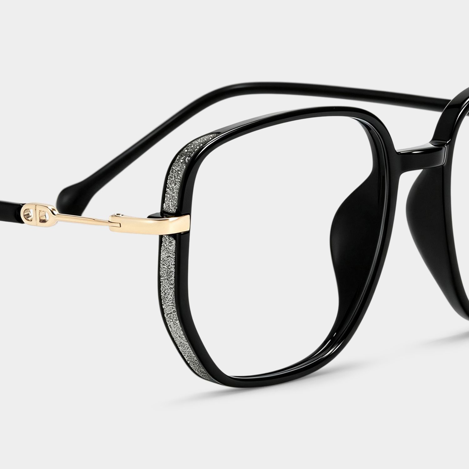 Joana Geometric Black TR90 Glasses for Women | ZEELOOL4