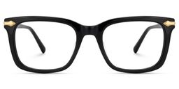Brochelle Rectangle Black Glasses1