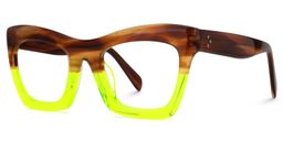 Benitez Square Green Glasses1