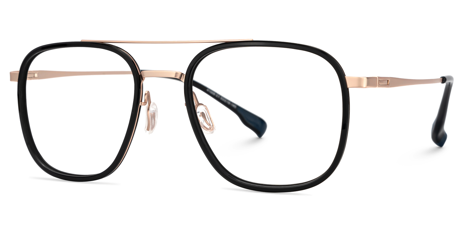 Black Designer Eyeglasses Frames In Aviator3