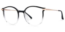 Caylan Round Black-Clear Glasses1