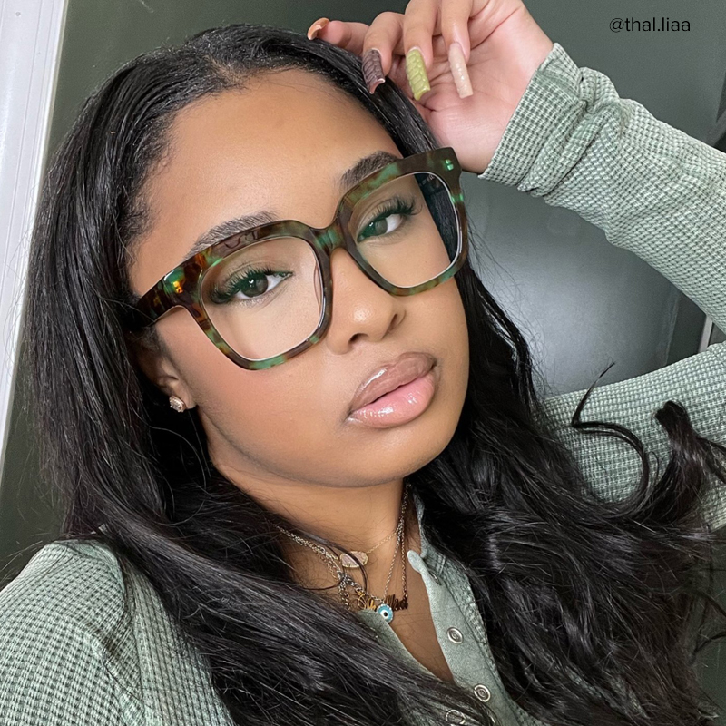 Xion Square Green-Tortoise Glasses5