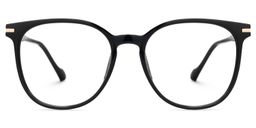 Simoni Round Black Glasses0
