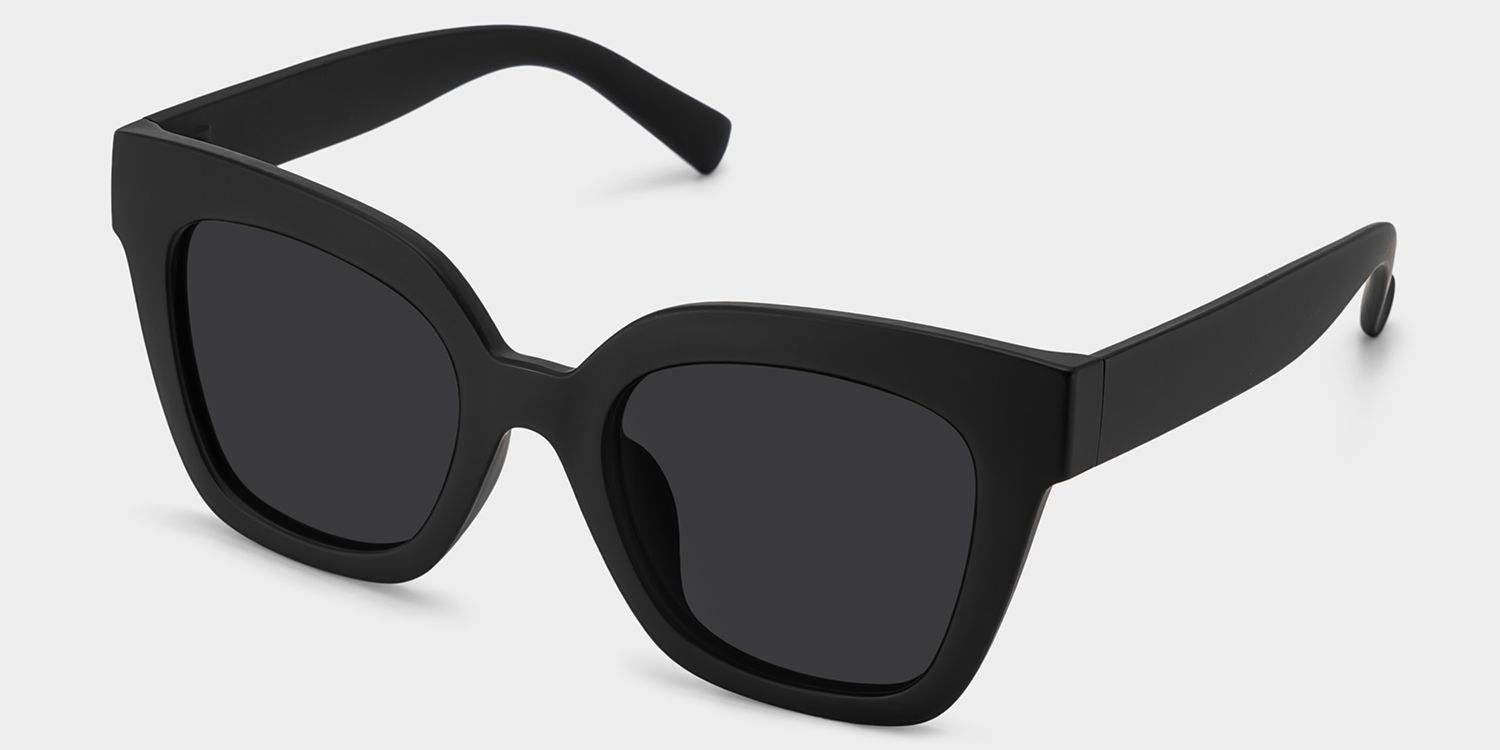 Malcolm Black Sunglasses with Square Frames | ZEELOOL Canada2