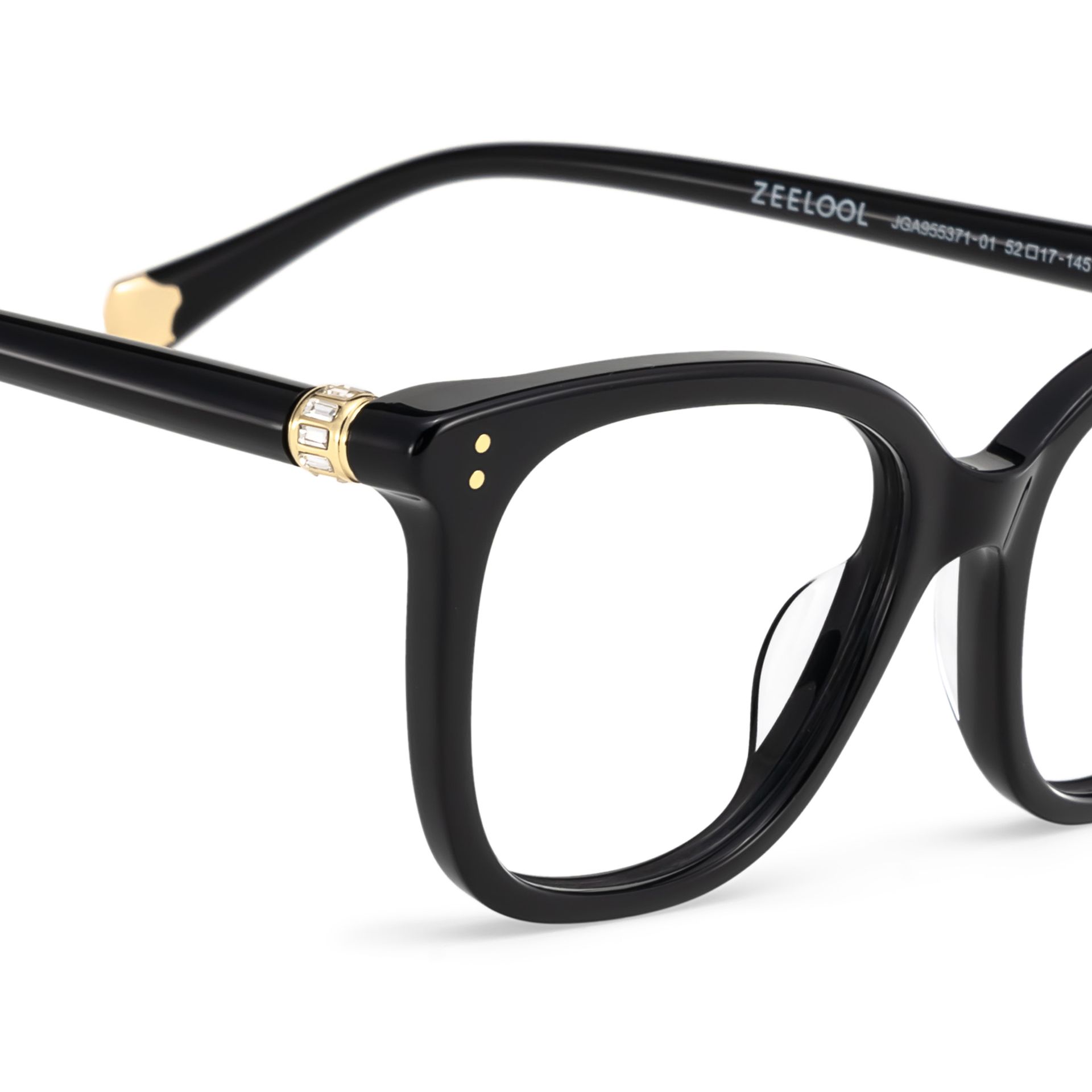 Square Black Eyeglasses- Miles Acetate Frame Glasses5