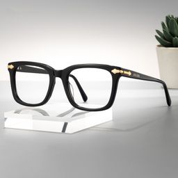 Brochelle Rectangle Black Glasses0