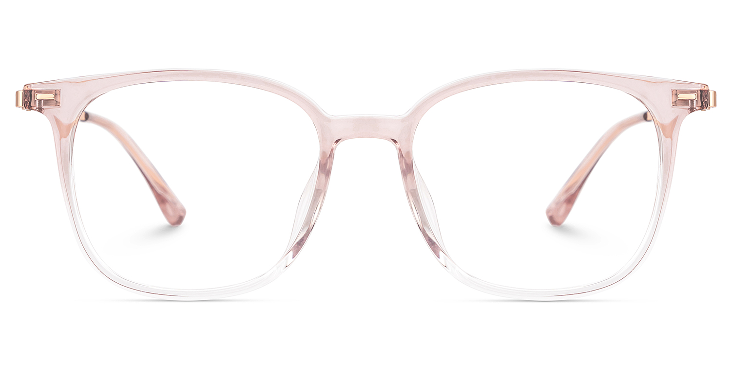Cora Square Pink Frame Eyeglasses for Woman| ZEELOOL Canada1