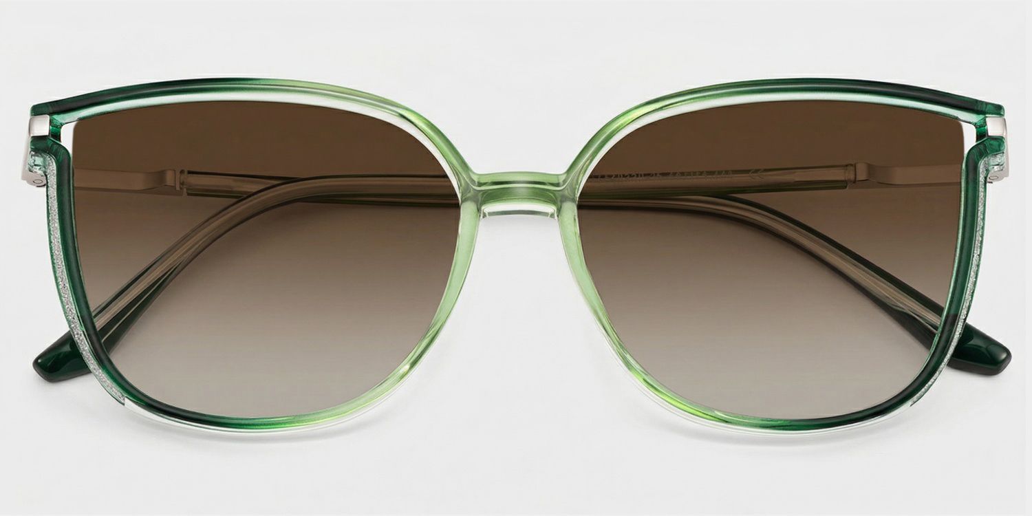 Rodz Green Frame Sunglasses with Square Style | ZEELOOL CA1