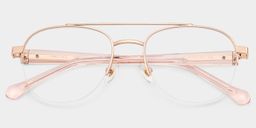 Emily Aviator Rose Gold Glasses1