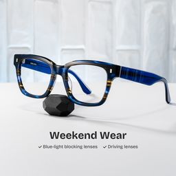 Pride Square Blue Glasses0
