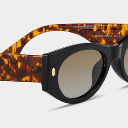 Reina Black Geometric Sunglasses4