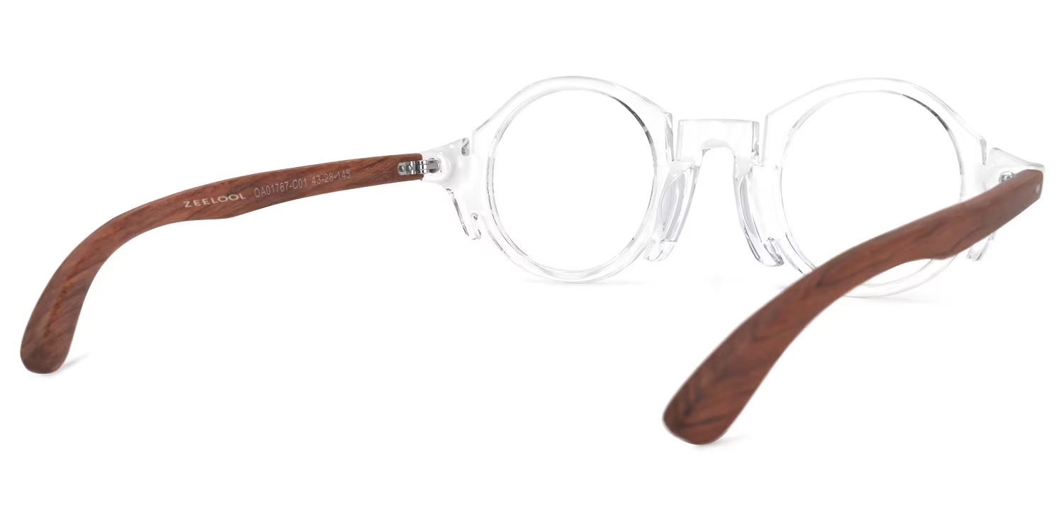 Charlie Round Clear Frame Glasses | ZEELOOL Canada3