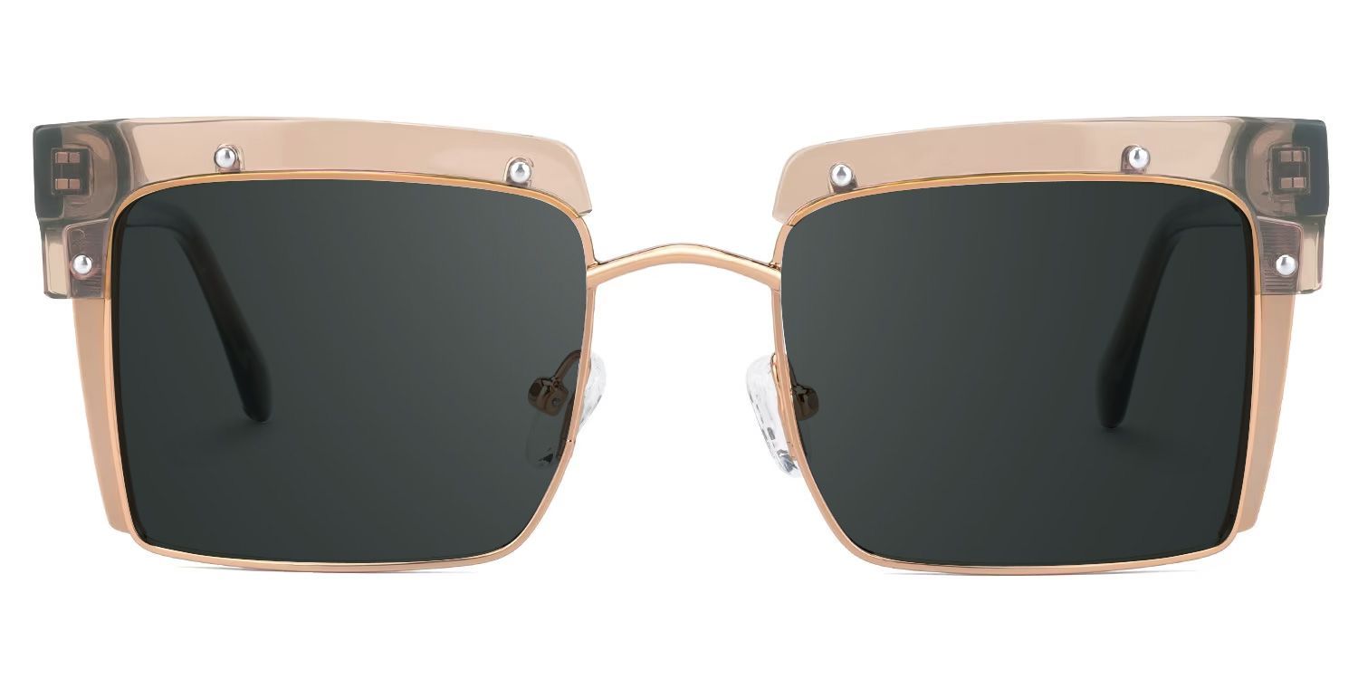 Kiana Beige Square Sunglasses to Frame Your Face | ZEELOOL CA0