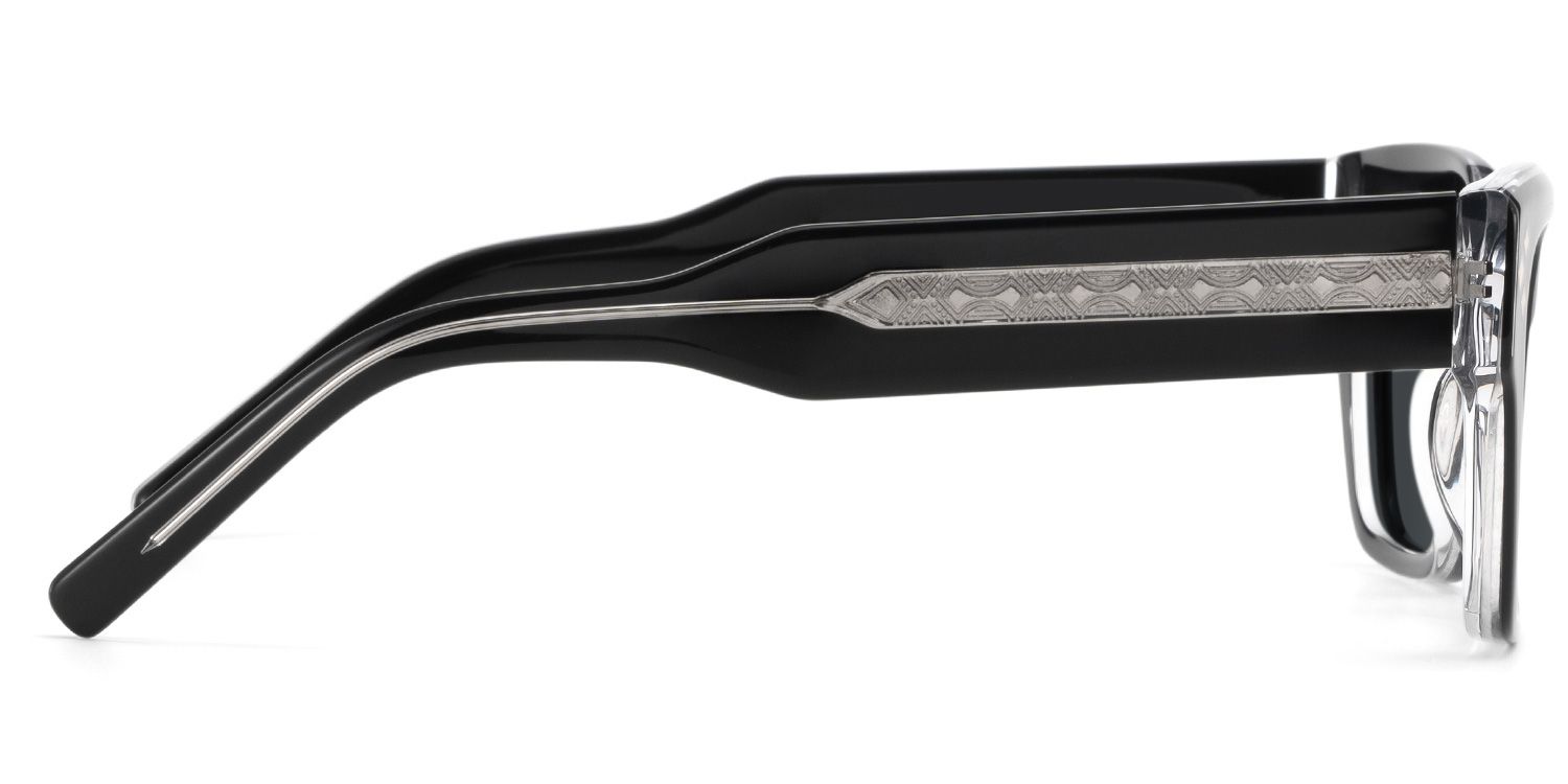 Marlowe Black Rectangle Polarized Sunglasses Online | ZEELOOL Canada3