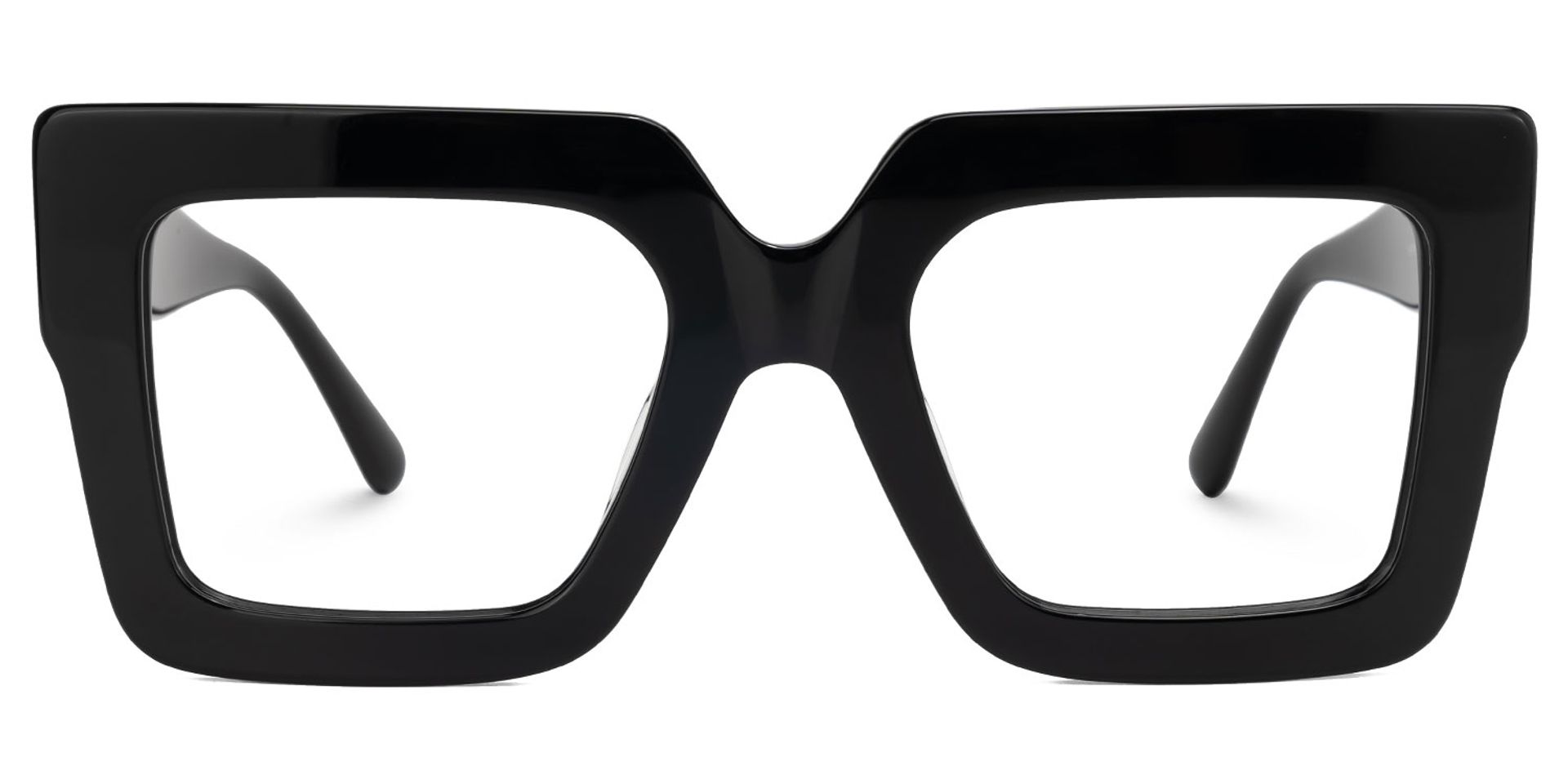 Brandon Square Black Frames and Prescription Glasses0