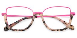 Coleman Square Pink Tortoise Glasses2