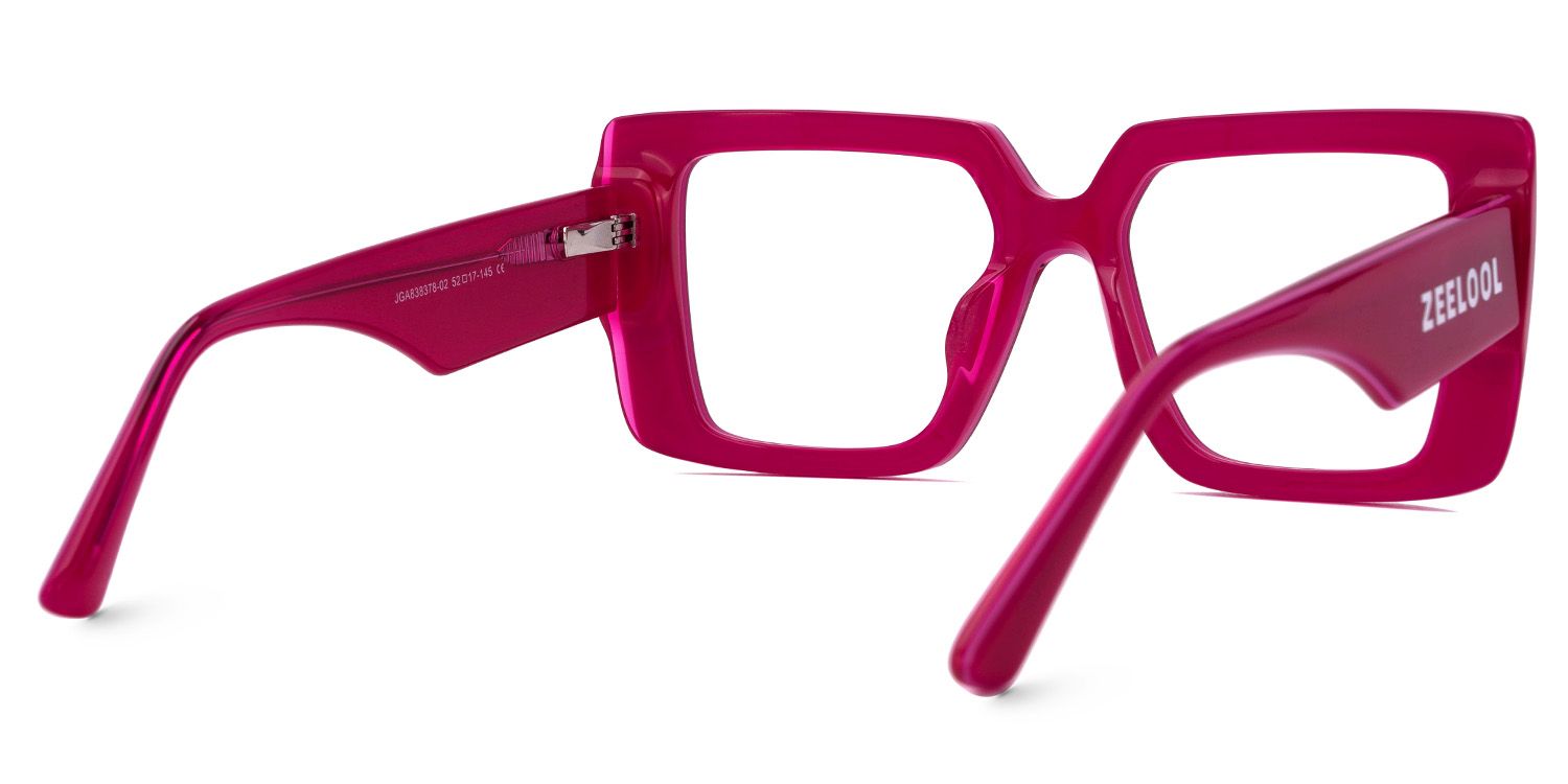 Parris Bright Red Eyeglasses in Rectangle Frames3