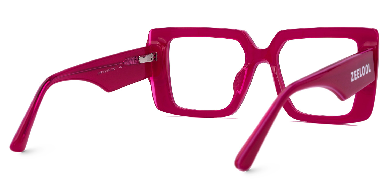 Parris Rectangle Red Glasses3