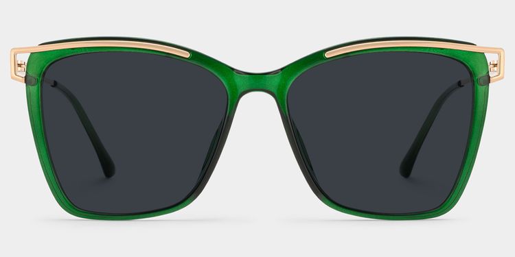 Krystle Square Green Glasses