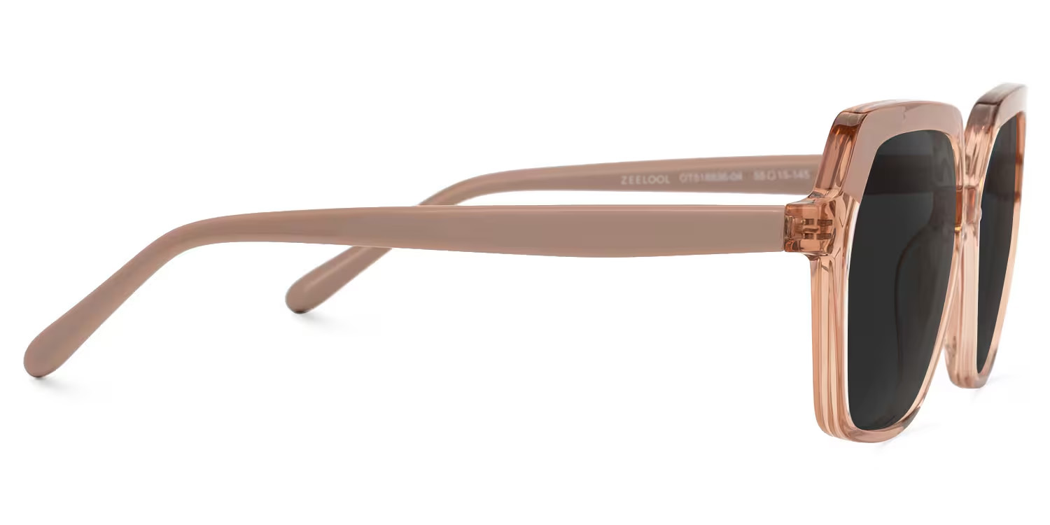 Norah Geometric Champagne Sunglasses | ZEELOOL Canada2