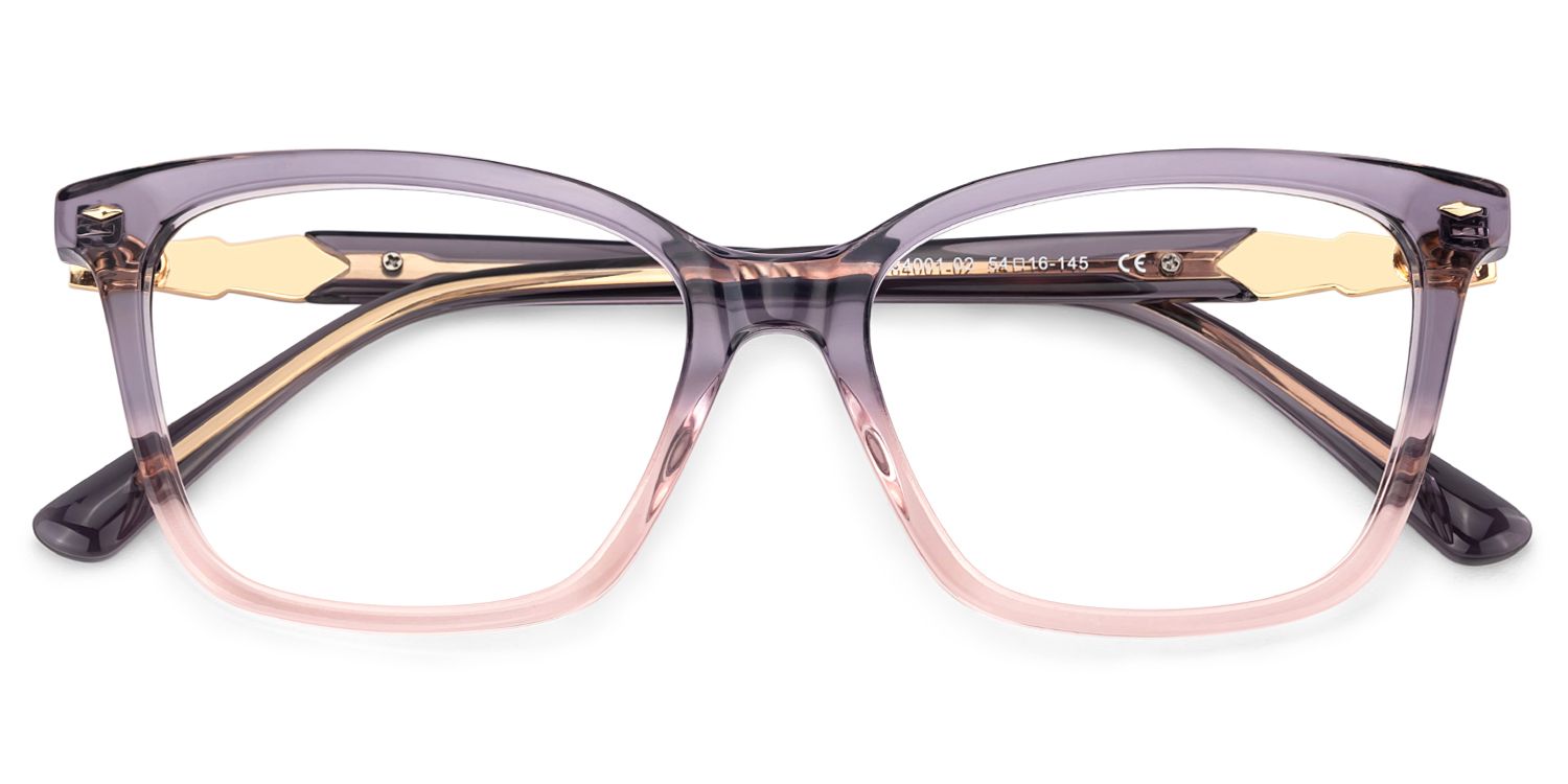 Theo Acetate Two-tone Frame Glasses with Square Shape | ZEELOOL Canada2