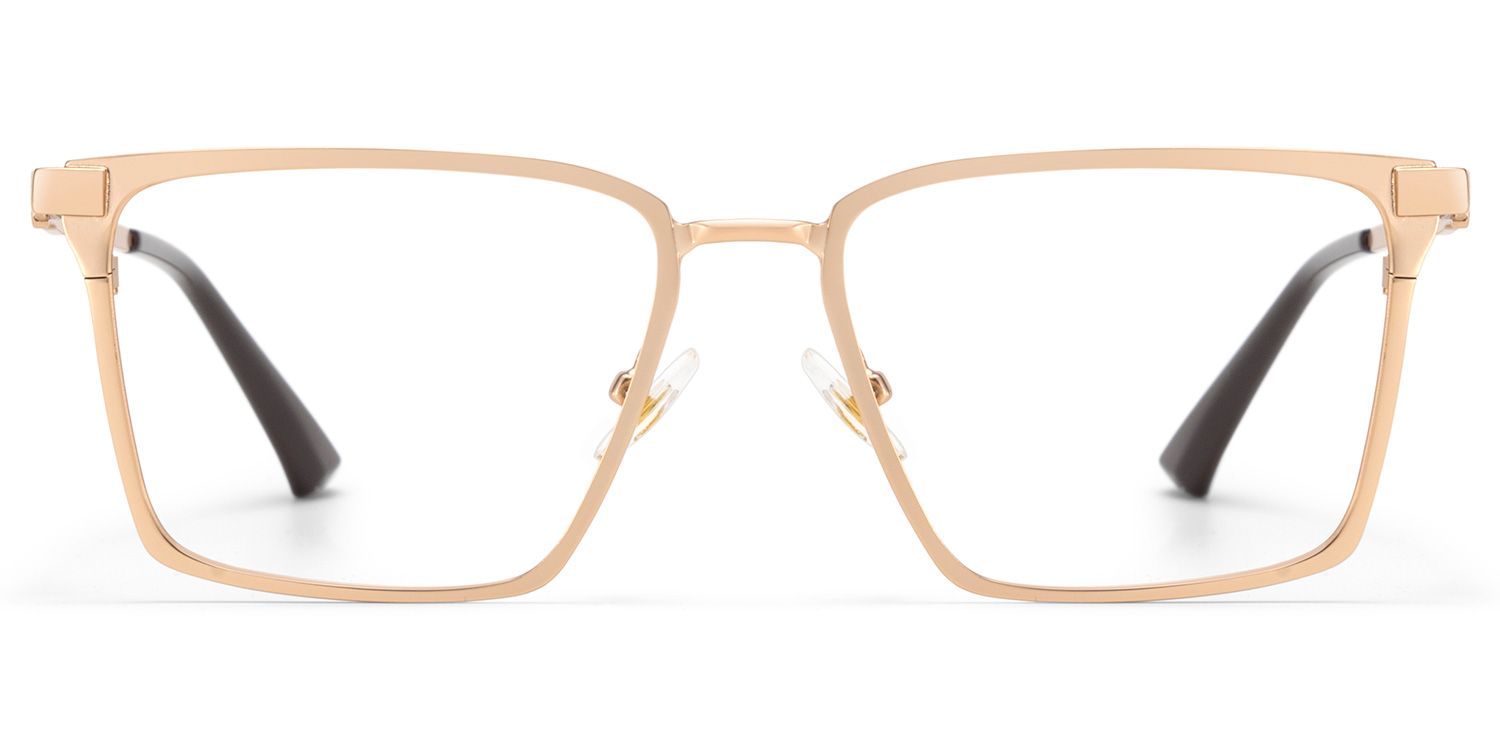 Finn Eyeglasses in Rectangle Gold Frame | ZEELOOL Canada1