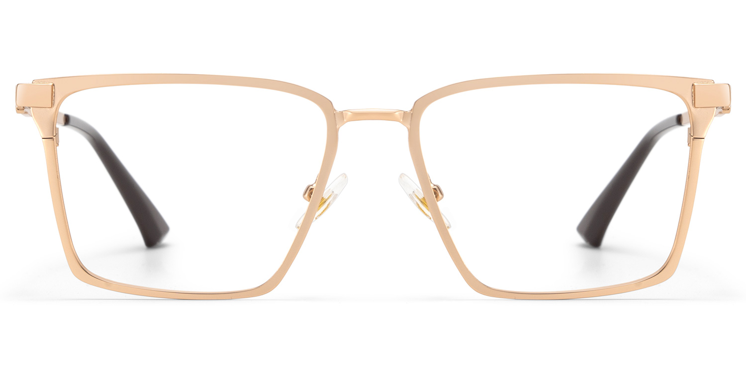 Finn Eyeglasses in Rectangle Gold Frame | ZEELOOL Canada1