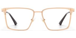 Finn Rectangle Gold Glasses1
