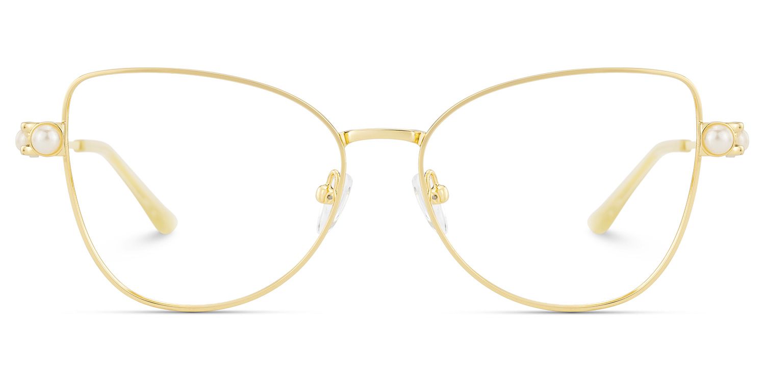 Gaga Eyeglasses in Cat Eye Gold Frame | ZEELOOL Canada2
