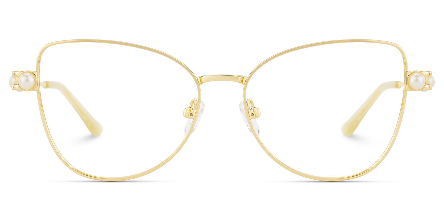 Gaga Eyeglasses in Cat Eye Gold Frame | ZEELOOL Canada2