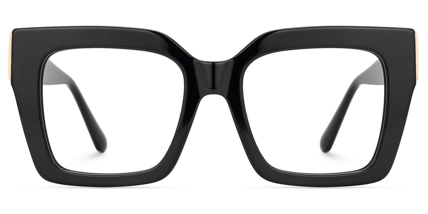 Josiah Square Black Glasses0