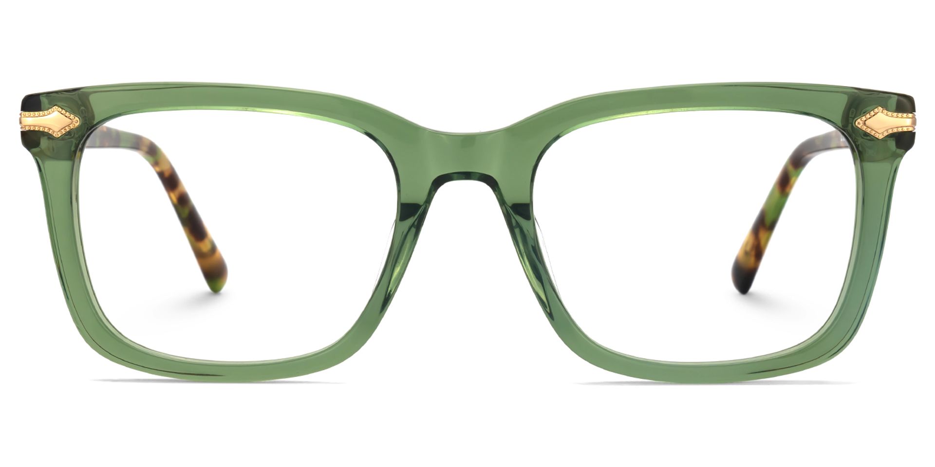 Rectangle Green Glasses Frames For Men0