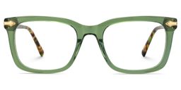 Brochelle Rectangle Green Glasses0