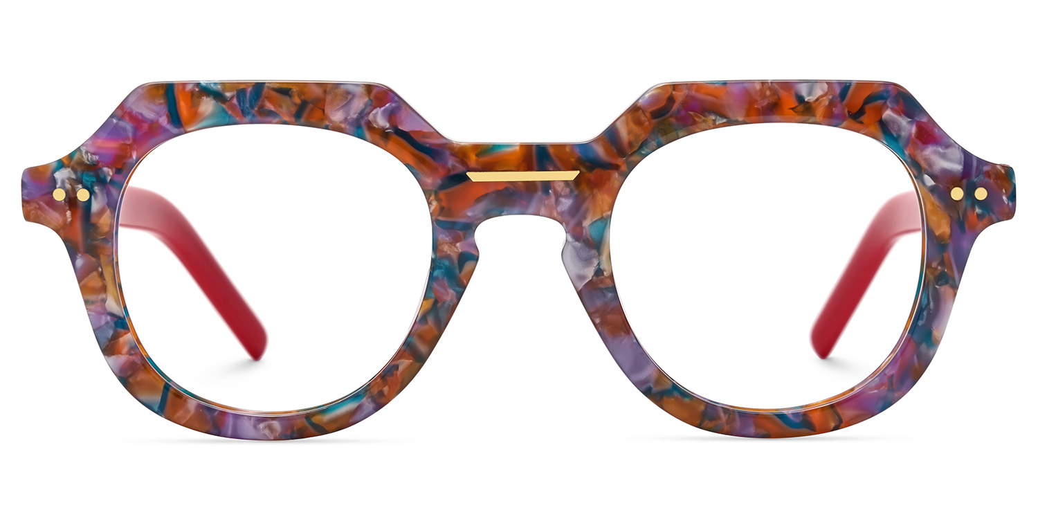 Jameica Geometric Flora Glasses0