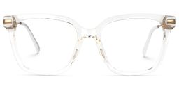 Jacqui Square Clear Glasses0
