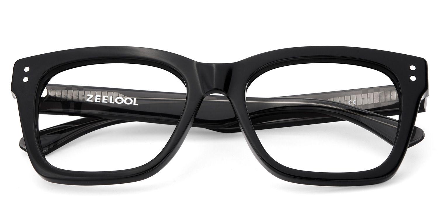 Gaydeh Black Glasses With Rectangle Shape | ZEELOOL Canada2