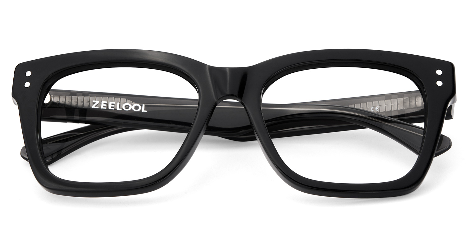 Gaydeh Rectangle Black Glasses