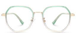 Frazier Geometric Green Glasses0