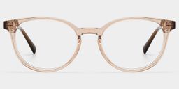 Allison Clear Brown Round Glasses1