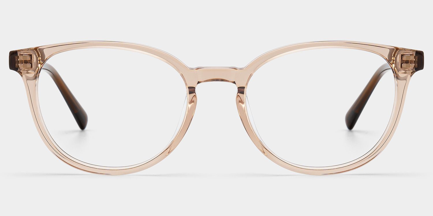 Allison Round Transparent Brown Glasses for the Female | ZEELOOL1