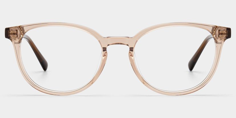 Allison Clear Brown Round Glasses