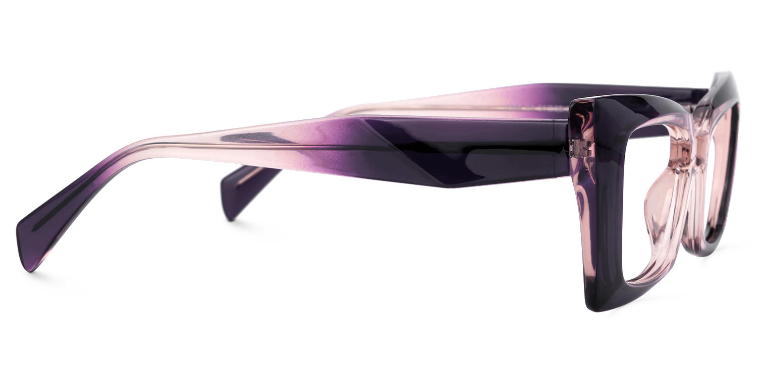 Bueghly Purple Eyeglasses with Rectangle Shape | ZEELOOL Canada2