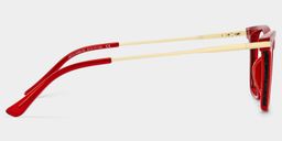 Selena Rectangle Red Glasses3